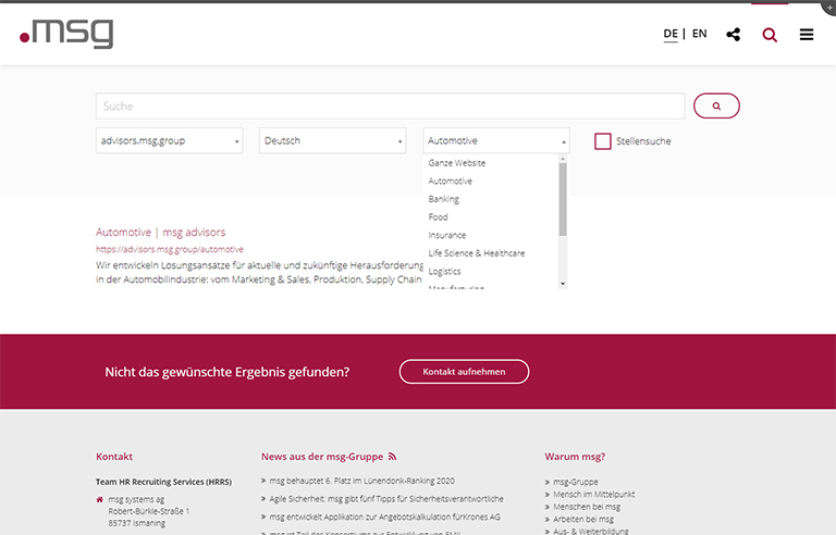 msg systems Recruiting Services
